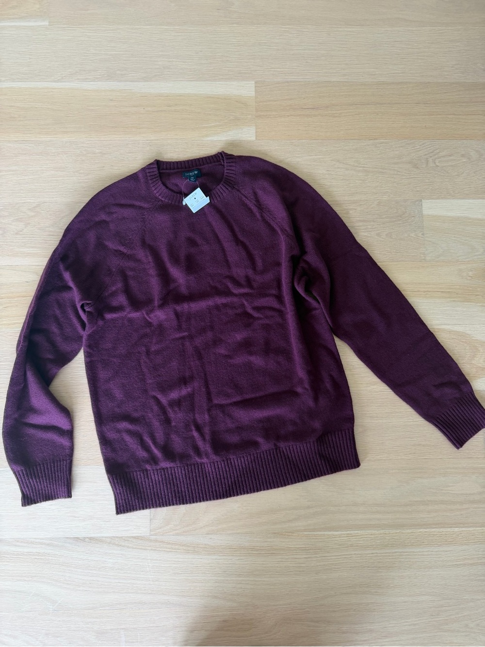 J. Crew Men's Crewneck Sweater in Burgundy